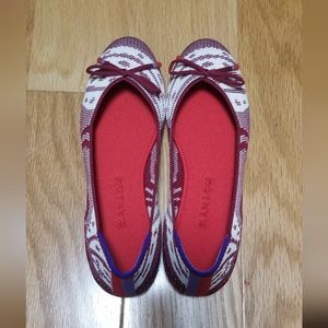 Rothy's Botanical Burgundy Round Flats size 6.5